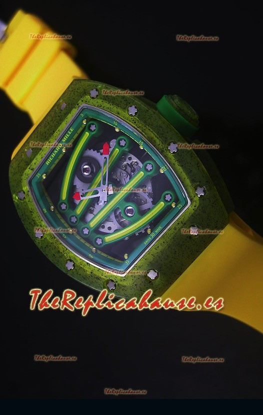Richard Mille RM059 Reloj Replica Suizo Edición Yohan Blake en Dial color Verde