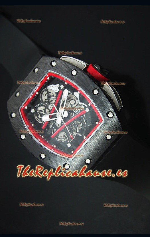 Richard Mille RM061 Reloj Replica Caja de Cerámica Bisel de color Rojo