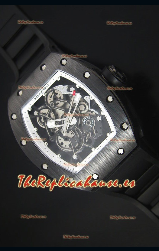 Richard Mille RM055 Reloj con Caja en Cerámica con parte Interna del Bisel en color Blanco