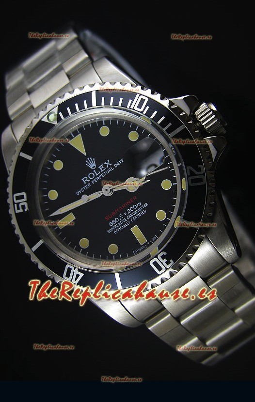 Rolex Submariner 1680 Edición Vintage Reloj con Movimiento Japonés