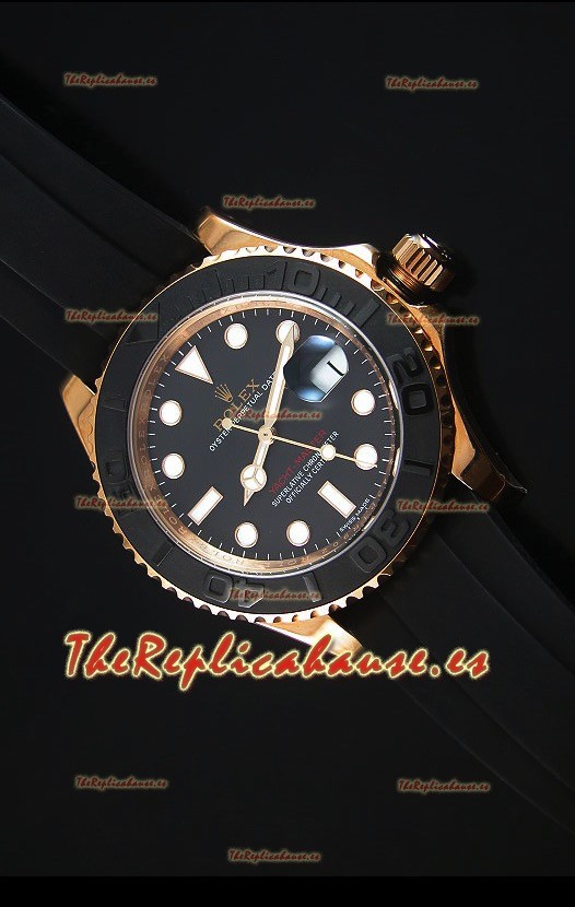 Rolex Yachtmaster 116655 Everose Gold Reloj Replica escala 1:1 en Cerámica