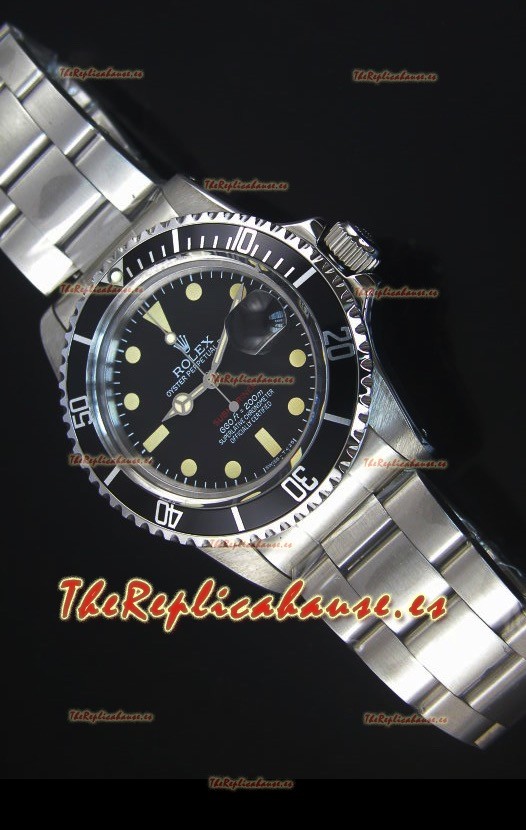 Rolex Red Submariner 1680 Edición Vintage Reloj Replica a Escala 1:1