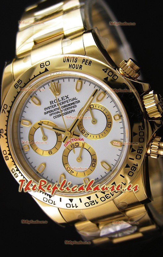 Rolex Cosmograph Daytona 116508 Movimiento Original Cal.4130 - Reloj de Acero 904L Mejorado y Actualizado Oro Amarillo