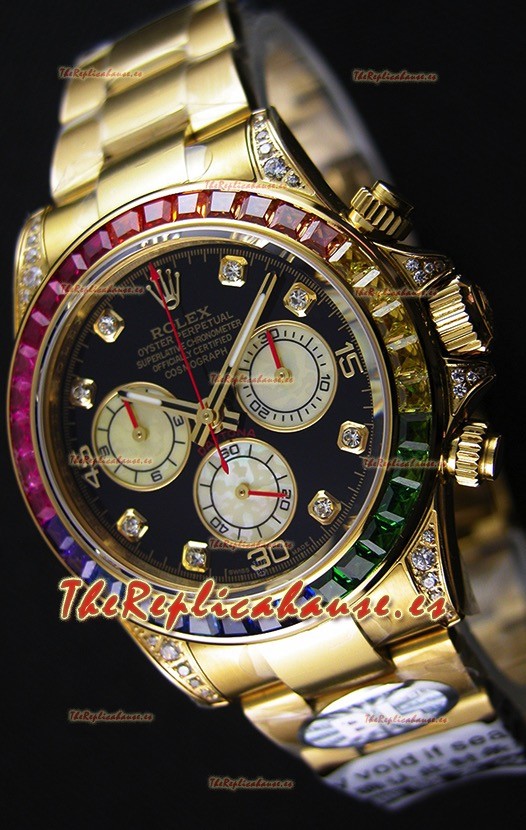 Rolex Cosmograph Daytona 116598 Movimiento Original Cal.4130 - Réplica a Espejo 1:1 Reloj de Acero 904L Mejorado y Actualizado Oro Amarillo