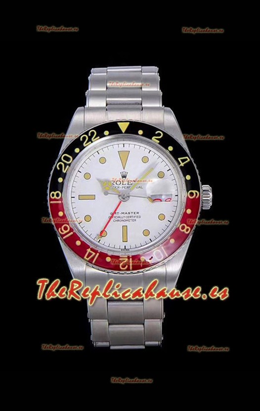 Rolex GMT Master ALBINO Edition Vintage Reloj Suizo en Dial Blanco