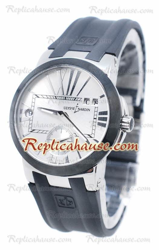 Ulysse Nardin Executive Dual Time Steel Black Rubber Reloj