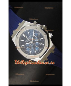 Audemars Piguet Royal Oak Reloj Cronógrafo en Acero Inoxidable Caja y Bisel en Azul