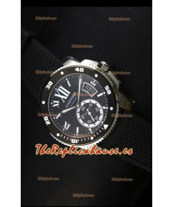 Calibre De Cartier Reloj con Caja de Acero 42MM Dial Negro - Reloj Réplica Espejo 1:1