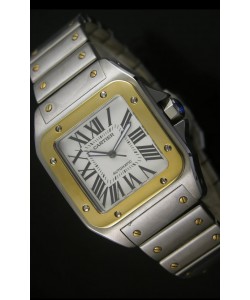 Cartier Santos 100 Reloj Suizo de 38.5MM - Ultima Edición Réplica a Escala 1:1