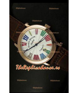 Franck Muller Master of Complications Liberty, Reloj Réplica Japonés caja de Oro Rosado