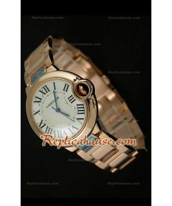 Ballon De Cartier Reproducción Reloj Suizo - Mediano - de Oro Rosa 38MM