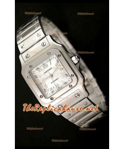 Cartier Santos Réplica de Reloj Suizo para Señoras de 29 MM - Numerales de Hora en Acero.