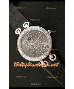 Chopard Xtraveganza Reloj para Señoras con Diamantes incrustados en carcasa Correa Negra