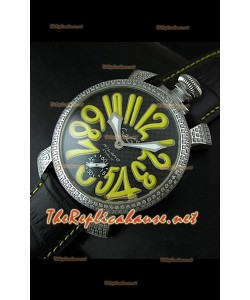 Reloj japonés GaGa Milano Manuale con esfera carbón oscuro