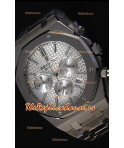 Audemars Piguet Royal Oak Reloj Réplica Cronógrafo de Cuarzo Suizo, Dial plateado - 41MM