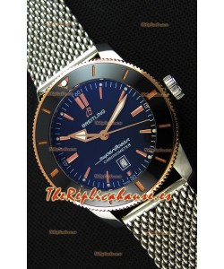 Breitling SuperOcean Heritage II B20 44MM Reloj Réplica a espejo 1:1 Dial Negro con Bisel en Dos Tonos