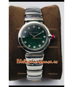 Bvlgari LVCEA Edition Reloj en Acero Inoxidable Dial Verde - Réplica a Espejo 1:1