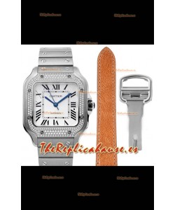 Cartier "Santos De Cartier" Mens XL Reloj Réplica a Espejo 1:1 Caja en Acero Inoxidable