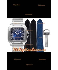 Cartier "Santos De Cartier" Mens XL Reloj Réplica a Espejo 1:1 Caja de Acero 904L