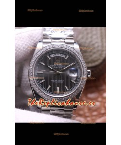 Rolex Day Date Presidential Acero 904L 40MM - Dial Gris Oscuro Calidad a Espejo 1:1
