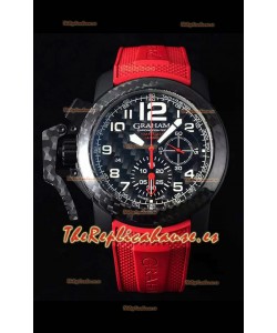 Graham Chronofighter Superlight Reloj Réplica Suizo a espejo 1:1 Carbon Rojo 