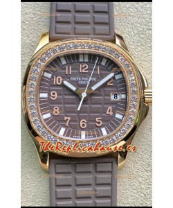 Patek Philippe Aquanaut LUCE 5072R-001 Reloj Réplica de Cuarzo Suizo en Oro Rosado Dial Gris - 35MM