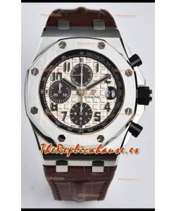 Audemars Piguet Royal Oak Offshore Dial Blanco Reloj Réplica Cronógrafo a Espejo 1:1 - Acero 904L