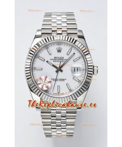 Rolex Datejust Movimiento Cal.3235 Reloj Suizo Réplica a Espejo 1:1 Acero 904L 41MM - Dial Blanco 