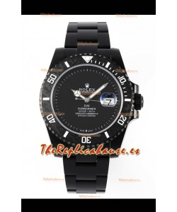 Rolex Submariner DiW Caja Acero Revestida DLC Bisel Negro Reloj Edición Cerámica