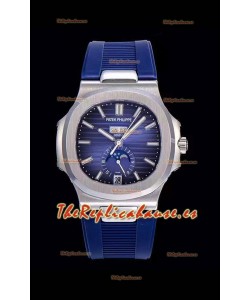 Patek Philippe Nautilus 5726A Reloj a Espejo 1:1 Dial Azul Correa de Goma