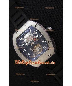 Richard Mille RM001 Evolution Tourbillon Reloj Réplica Suizo con Caja Mate satinado con cuentas