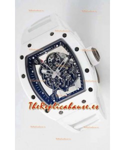 Richard Mille RM055 Caja Cerámica Reloj Réplica a espejo 1:1 Correa Blanca