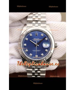 Rolex Datejust 41MM Cal.3135 Movement Swiss Replica Watch in 904L Steel / Dial Azul