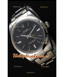 Rolex Oyster Perpetual Cal.3132 Movimiento Suizo Dial Negro Correa tipo Ostra - Último Reloj de Acero 904L