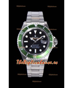 Rolex Submariner 50 Aniversario "Kermit" Reloj Réplica Suizo Caja en Acero 904L