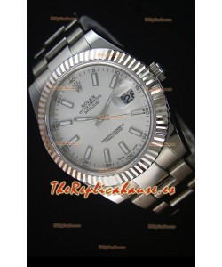 Rolex Datejust Reloj Réplica Japonés - Dial Gris en 36MM con correa Oyster
