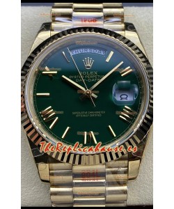 Rolex Day Date Presidential Reloj Oro Rosado 18K 40MM - Dial Verde Oliva Calidad Espejo 1:1