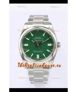 Rolex Oyster Perpetual REF#126000 36MM Movimiento Suizo Réplica Suiza Dial Verde Acero 904L Reloj Réplica a Espejo 1:1