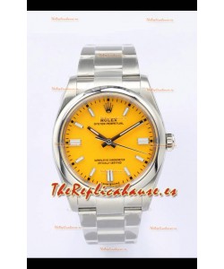 Rolex Oyster Perpetual REF#126000 36MM Movimiento Suizo Réplica Suiza Dial Amarillo Acero 904L Reloj Réplica a Espejo 1:1