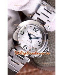 Pasha De Cartier Reloj Réplica Suizo Automático Calidad Espejo 1:1 32MM - Steel Dial