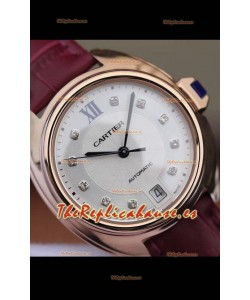 Cle De Cartier Automatic Swiss Replica Watch in Oro Rosado Casing - 35MM