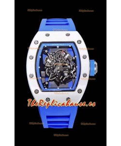 Richard Mille RM055 Caja de Cerámica Reloj Réplica a espejo 1:1 Correa Azul 