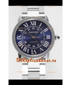 Ronde De Cartier Reloj Réplica Suizo - Acero Inoxidable Dial Azul