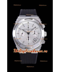Vacheron Constantin Overseas Reloj Réplica Suizo Cronógrafo Dial Blanco - Correa de Goma