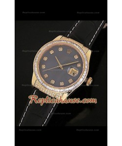 Rolex Reloj Réplica para Hombres en Oro y con Esfera Perla 