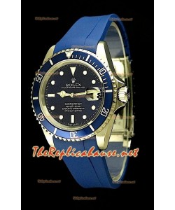 Rolex Submarener 11610 Reloj Suizo con Correa de Caucho Azul