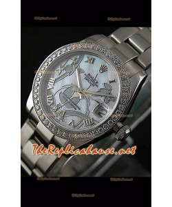 Reloj japonés Rolex Datejust para damas con estuche de 31 mm