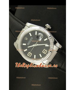 Rolex Réplica Datejust Reloj Suizo – 37MM - Carcasa Negra/Malla