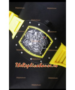 Richard Mille RM055 Bubba Watson Reloj Réplica Suizo Indicadores en Amarillo