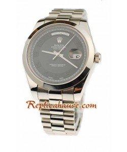 Rolex Réplica Day Date II Silver Reloj Suizo - 41MM